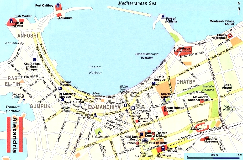 Alexandria Map Modern City
